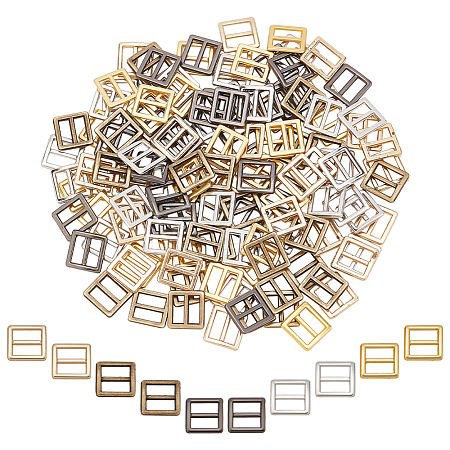 200Pcs 5 Colors Mini Square Shape Alloy Buckle Clasps FIND-NB0003-99-1
