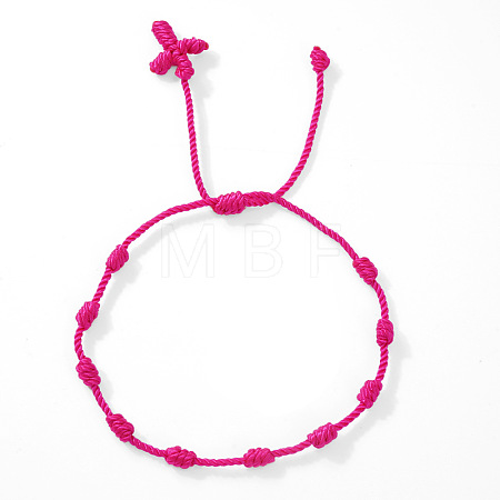 Bohemian Knotted Braided Nylon Cord Bracelets UQ5107-10-1