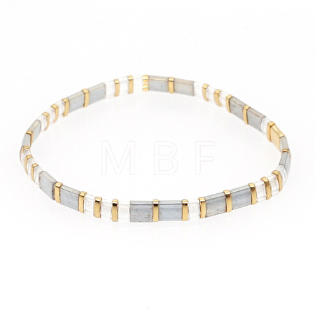 Bohemian Glass Seed Beaded Stretch Bracelets JM4508-26-1