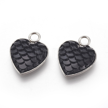 304 Stainless Steel Pendants STAS-F184-B11-1