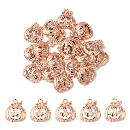 20Pcs Halloween Pumpkin Jack-O'-Lantern Alloy Pendants TIBEP-YW0001-43RG-1