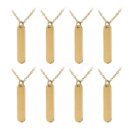 6Pcs 304 Stainless Steel Pendant Necklace NJEW-CA0001-20G-1