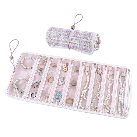 Polyester Jewelry Rolls for Rings Earrings Necklaces AJEW-WH0410-354A-1