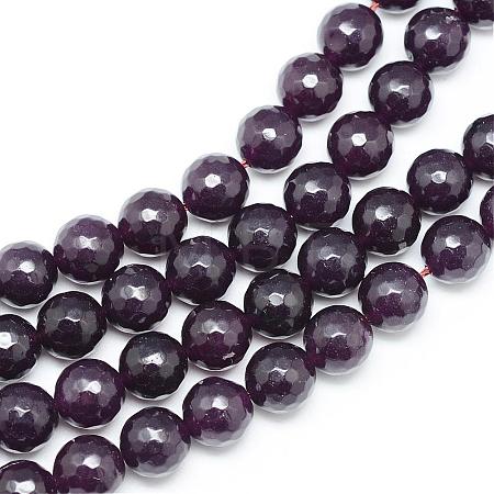 Natural White Jade Bead Strands G-R346-8mm-20-1
