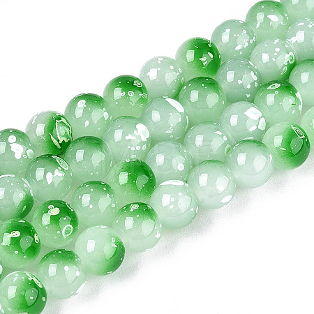 Baking Paint Glass Beads X1-DGLA-N015-8mm-09-1