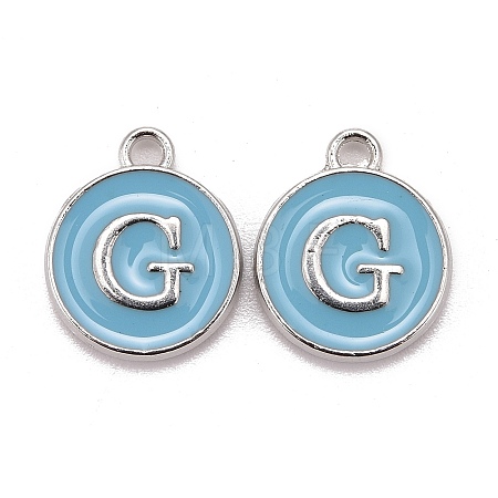 Platinum Plated Alloy Enamel Charms LS-ENAM-S118-04G-P-1