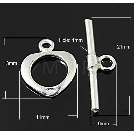 925 Sterling Silver Toggle Clasps STER-A008-36-1