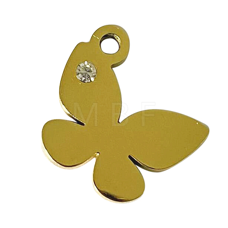 Ion Plating(IP) 304 Stainless Steel Charms STAS-L245-007G-1