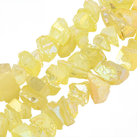 1 Strand Electroplated Natural Quartz Beads Strands G-PA0001-18A-1