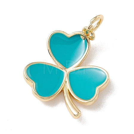 Brass Enamel Pendants KK-P217-03G-04-1