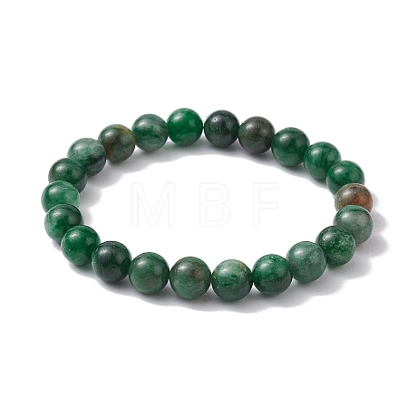 Natural Emerald Beaded Bracelets BJEW-JB10214-01-1