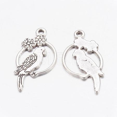 Alloy Tropical Parrot Pendants EA10187Y-AS-1