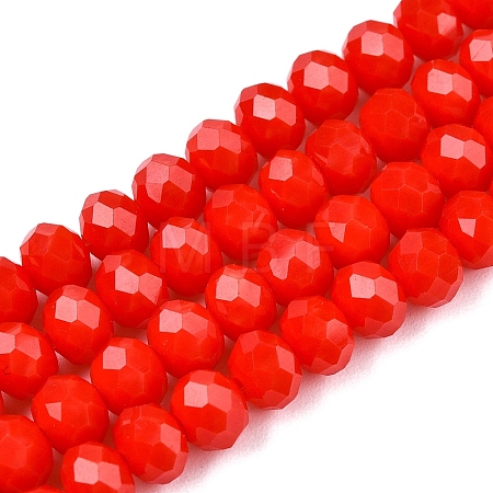 Opaque Solid Color Imitation Jade Glass Beads Strands EGLA-A044-P6mm-D22-1