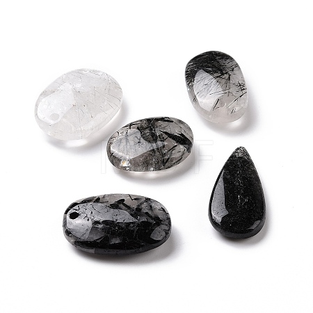 Natural Rutilated Quartz Pendants G-G694-M-01-1