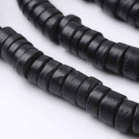 Dyed Natural Coconut Disc Bead Strands X-COCB-O003-07A-1