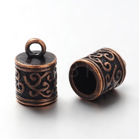 Tibetan Style Cord Ends LS-TIBEP-LF10887YKG-R-FF-1