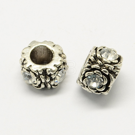 Alloy Rhinestone European Beads MPDL-R036-11H-1