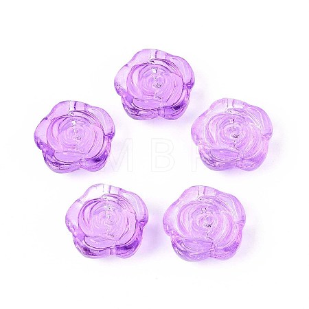 Baking Paint Transparent Glass Beads DGLA-N018-01G-1
