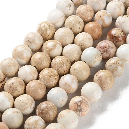 Dyed Natural Regalite/Imperial Jasper/Sea Sediment Jasper Beads Strands G-B124-C01-17-1
