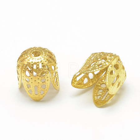 Plated Iron Bell Filigree Bead Caps IFIN-S696-67G-1