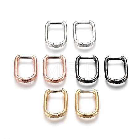 Brass Huggie Hoop Earrings EJEW-L234-61-1