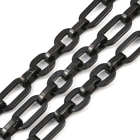 201 Stainless Steel Oval Link Chains CHS-F024-02B-EB-1