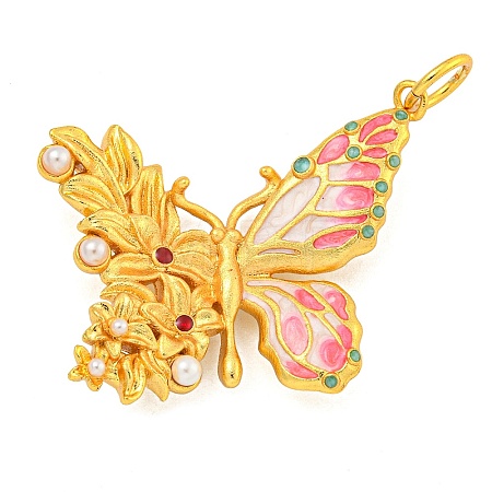 Rack Plating Brass Enamel Pendants KK-Z054-4G-01-1