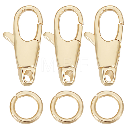 6Pcs Brass Swivel Lobster Claw Clasps DIY-BBC0001-53-1