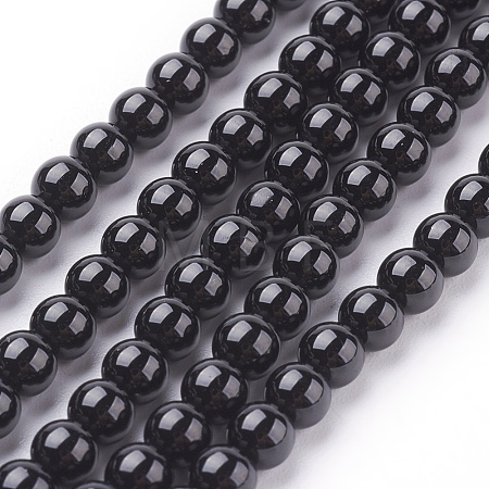 Natural Tourmaline Beads Strands X-G-G099-4mm-11-1