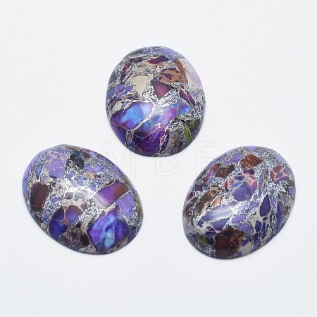 Silver Line Regalite/Imperial Jasper/Sea Sediment Jasper Cabochons X-G-E464-42I-1