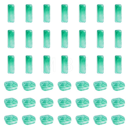 90Pcs 2 Styles Opaque Acrylic Imitation Gemstone Beads OACR-TA0005-14C-1