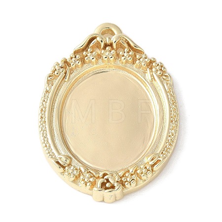 Brass Pendant Cabochon Settings KK-V005-01G-01-1
