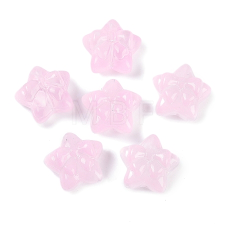 Transparent Spray Paint Glass Beads GLAA-H035-02B-1