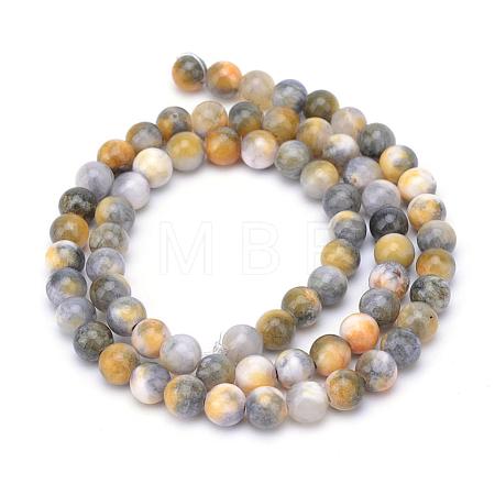 Natural Dyed Persian Jade Gemstone Bead Strands G-R271-8mm-XP26-1
