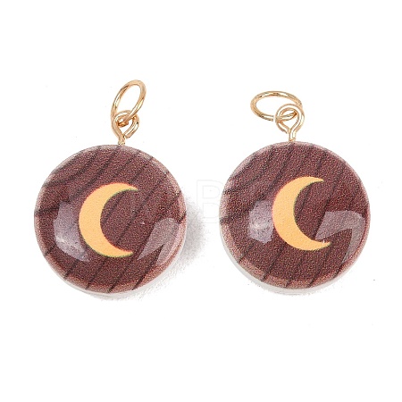 Printed Opaque Acrylic Pendants SACR-P036-01C-G-1