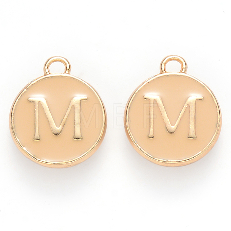 Golden Plated Alloy Enamel Charms X-ENAM-S118-06M-1