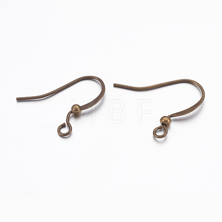 Brass Ear French Earring Hooks KK-K225-11-AB-1
