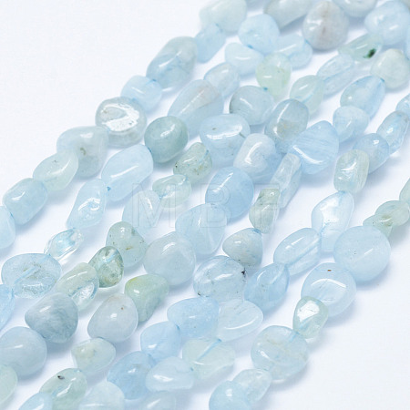 Natural Aquamarine Beads Strands G-K203-46-1