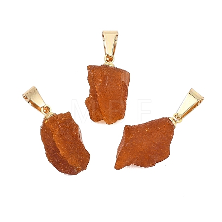 Raw Rough Natural Amber Pendants PALLOY-JF05335-1
