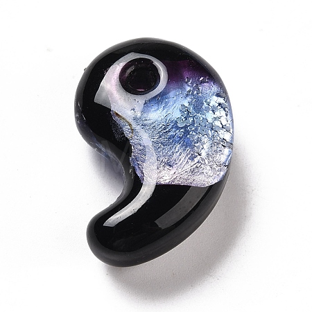Luminous Handmade Silver Foil Lampwork Beads LAMP-F022-05A-1