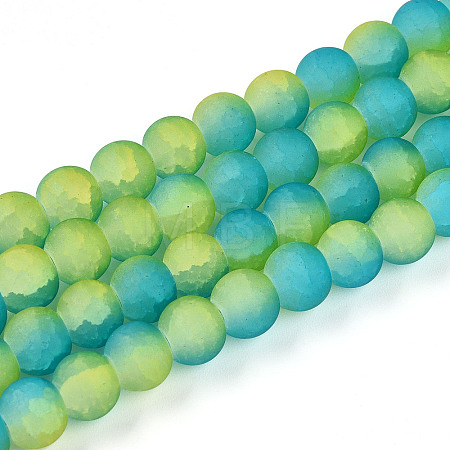 Crackle Glass Beads X1-GLAA-N009-8mm-10-1