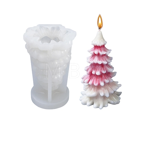 3D Christmas Tree DIY Candle Silicone Molds CAND-B002-13A-1