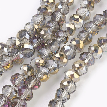 Electroplate Glass Beads Strands X-GLAA-K027-HP-A02-1