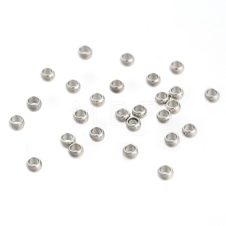 Non-Tarnish 304 Stainless Steel Crimp Beads X-STAS-R065-31-1