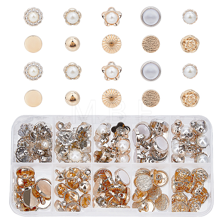 Plastic Shank Buttons WOOD-WH0107-71-1