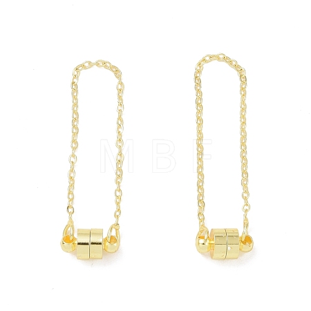 Brass Magnetic Clasp with Cable Safety Chain KK-F839-035G-1