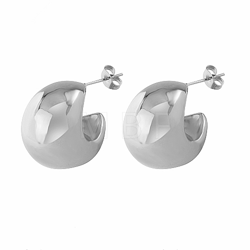 304 Stainless Steel Stud Earrings for Women IL8099-2-1