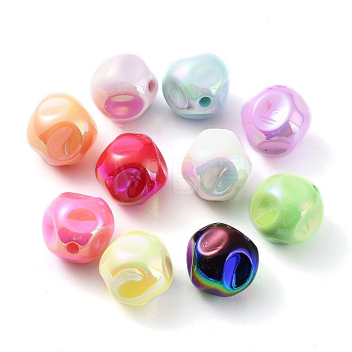 UV Plating Opaque Acrylic Beads X1-OACR-Z013-01-1