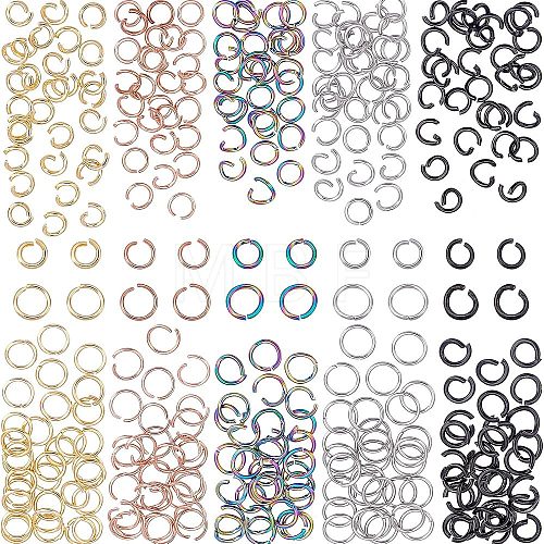 Unicraftale 300Pcs 10 Styles 304 Stainless Steel Jump Rings STAS-UN0038-44-1