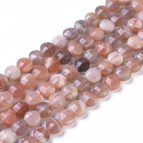 Natural Multi-Moonstone Beads Strands G-I249-A10-02-1